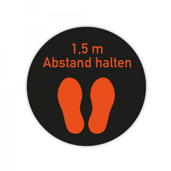 Fußbodenaufkleber - 1,5m Abstand halten (300x300 mm)