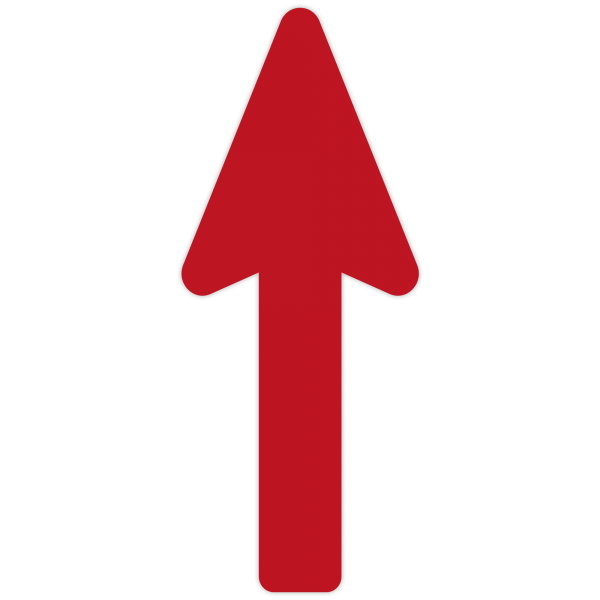 2 Stück Pfeile / Richtungsweiser - Fußbodenaufkleber (Pfeilgröße 400x160 mm)